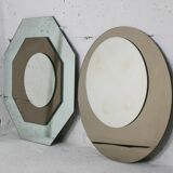 Pair of "kinetic" mirrors, France, circa 1970