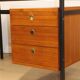 Bureau vintage en teck & métal – années 60