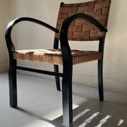 Scandinavian armchair in wood and rope by Axel Larsson, 1950