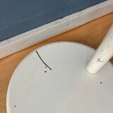 White metal vintage floor lamp with acrylic shade