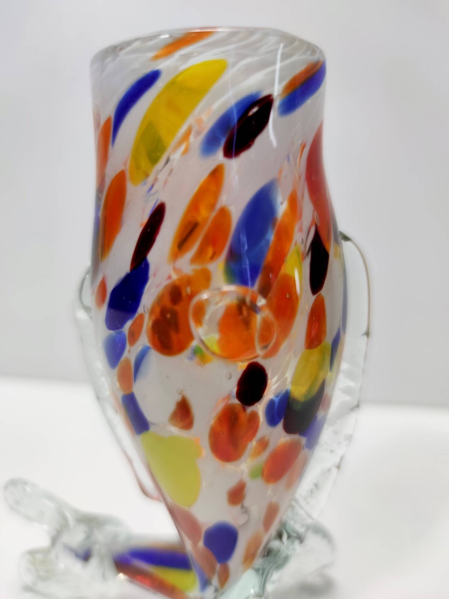 Ensemble de six verres à boire multicolores en verre de Murano par Toso, Italie