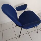 Vintage armchair 1950 gispen blue