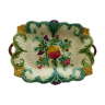 Fruit cut, dish in rectanguary shape, fruits and flowers, art deco