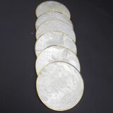Set of 6 mother-of-pearl coasters
