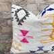 Coussin en laine berbère fait main : Coussin Kilim marocain (45x45cm)