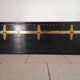 Travel trunk original lacquered wood and metal