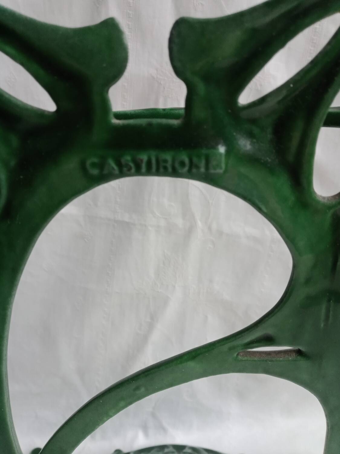 Art Nouveau style cast iron umbrella stand