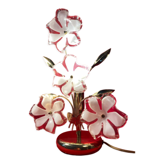 Vintage lucite daisy flower lamp
