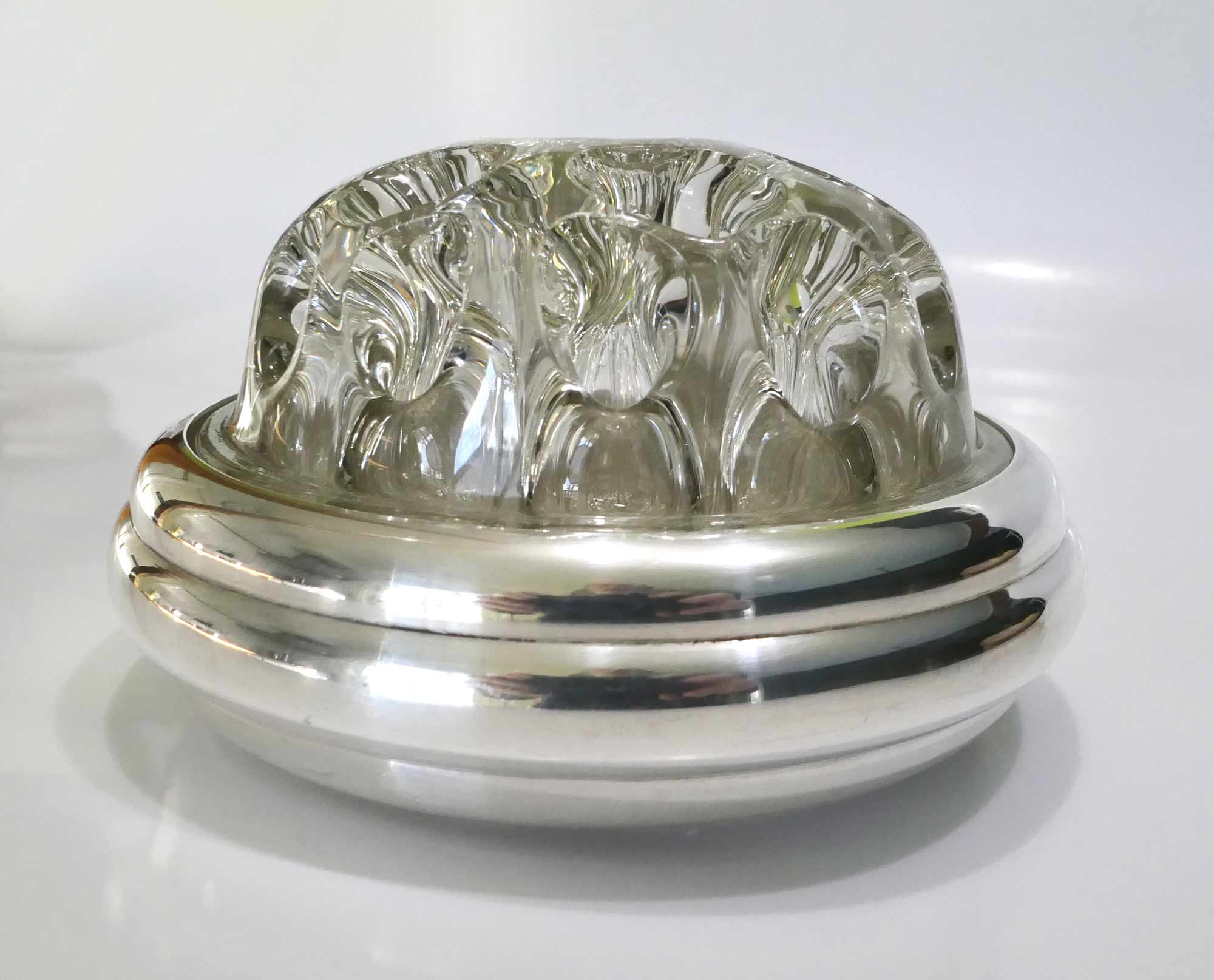 Pique flowers or wears silver metal pen Christofle Gallia