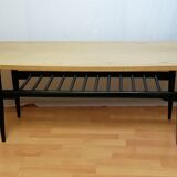 Scandinavian coffee table double top vintage teak 1960