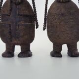 Pair of African fertility doll sculptures Namji Cameroon. 70