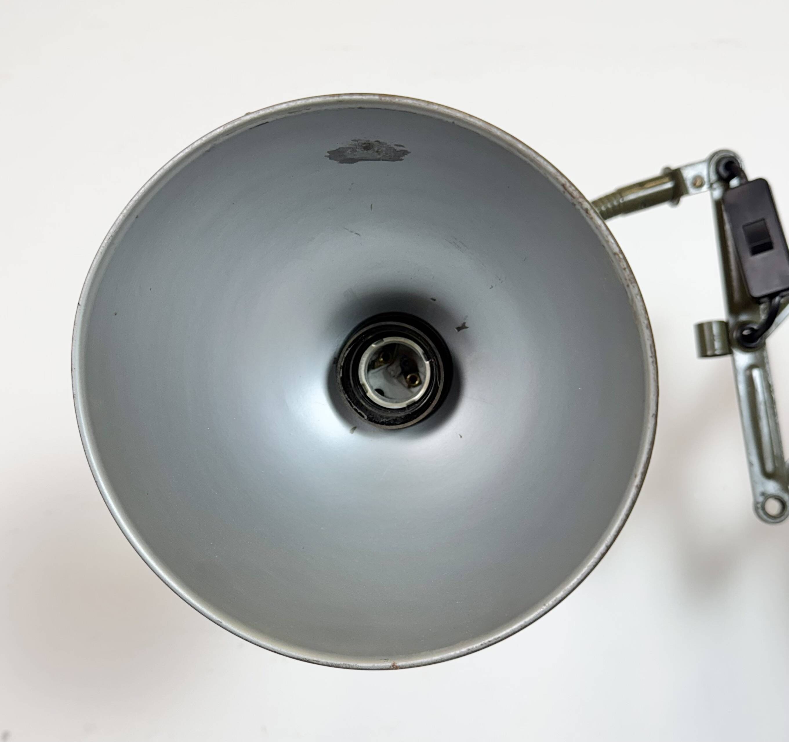 Green Industrial Military Gooseneck Scissor Wall Lamp from Elektroinstala,