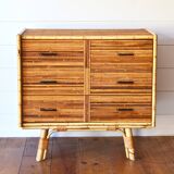 Rattan chest of drawers
