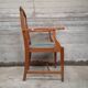 Art craft art nouveau armchair in oak and brass