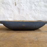 Swedish folk art, large unique blue farmer's bowl from the 19th century.