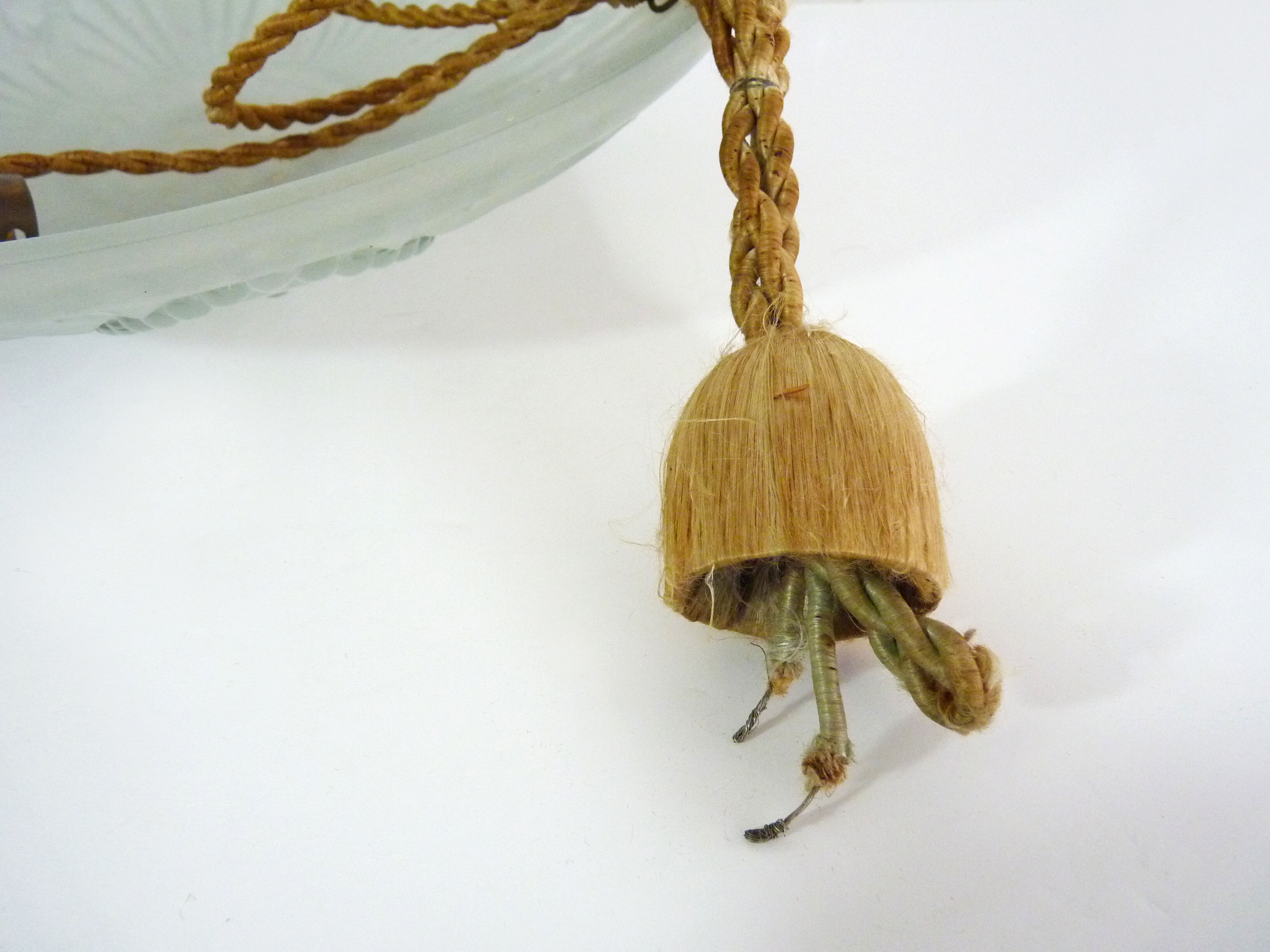 Hnaging calysque Art Deco 1 Degué style glass fire