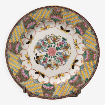 Assiette décorative asiatique papillon