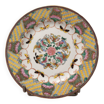 Assiette décorative asiatique papillon