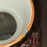 Gien earthenware pitcher peony decor.