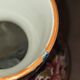 Gien earthenware pitcher peony decor.