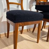 Biedermeier Shovel Chairs in Walnut, Roots Veneer, South Germany, 1845, Set of 6