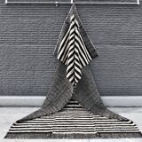 brown and white wool berber rugs ,  195x305cm shaggy natural organic rug