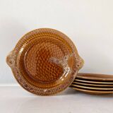 Lot de 6 assiettes plates forme poisson