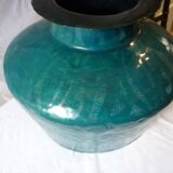 29 cm enamelled copper vase