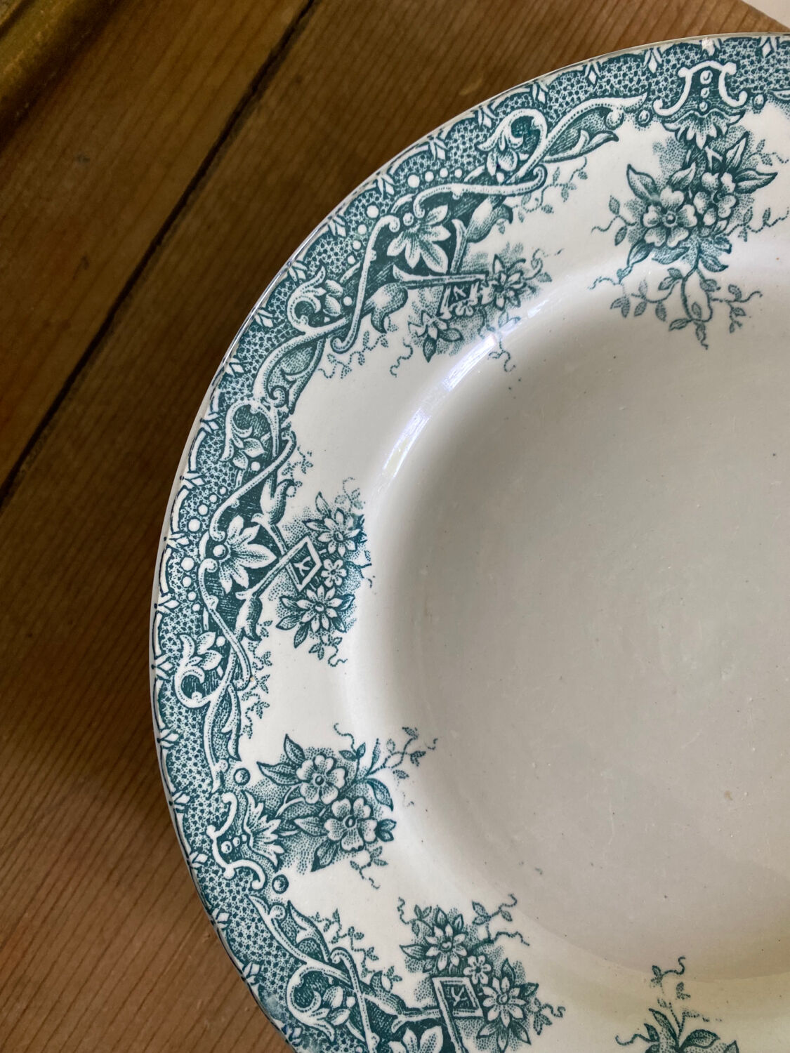 Old dessert service, compotier flat plates iron Prima Saint Amand
