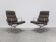 Early pair of Eames 'EA216' swivel lounge chairs by Herman Miller, 1960s