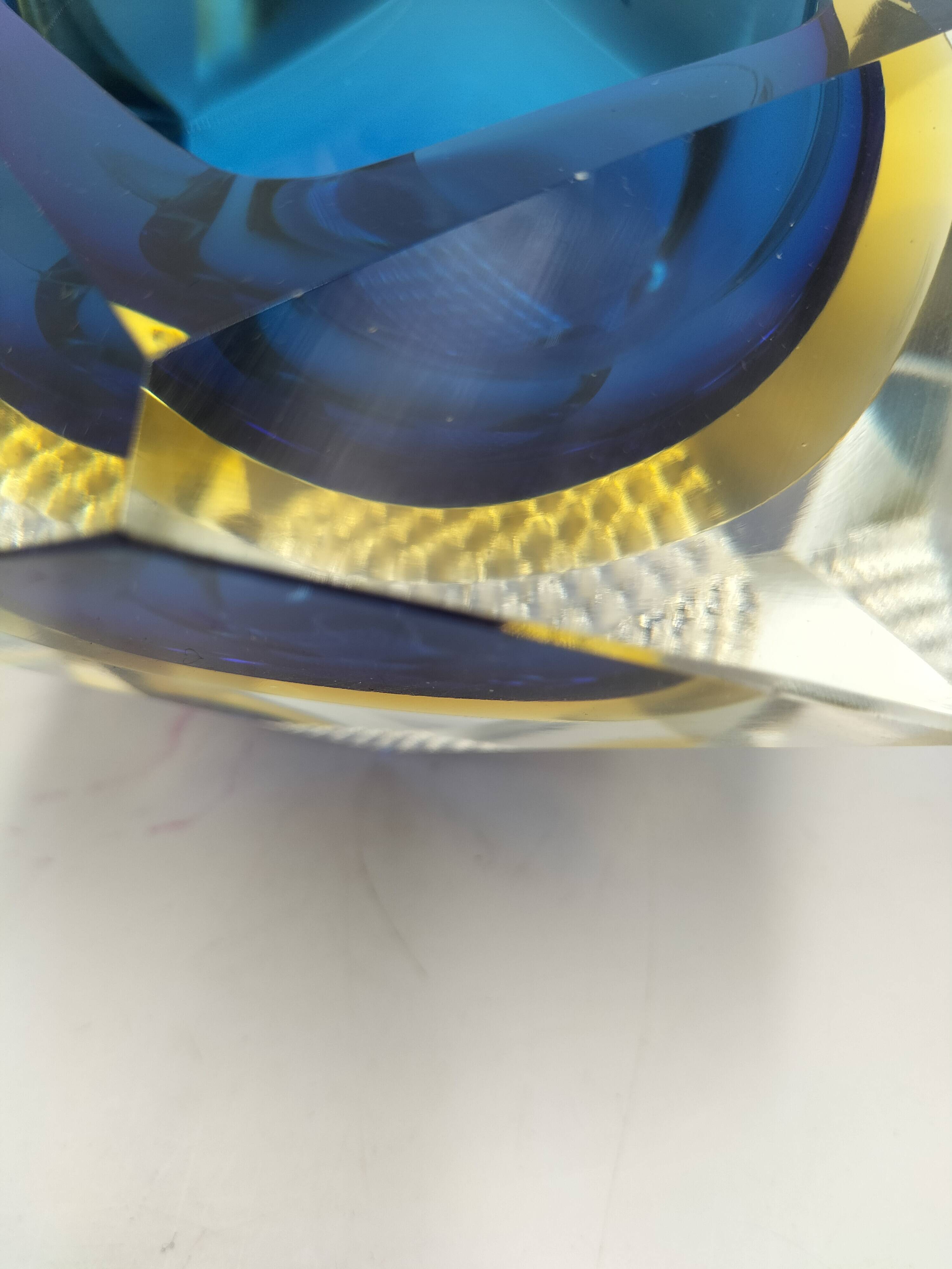 Cendrier sommerso en verre de murano