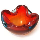 Petit cendrier cristal rouge