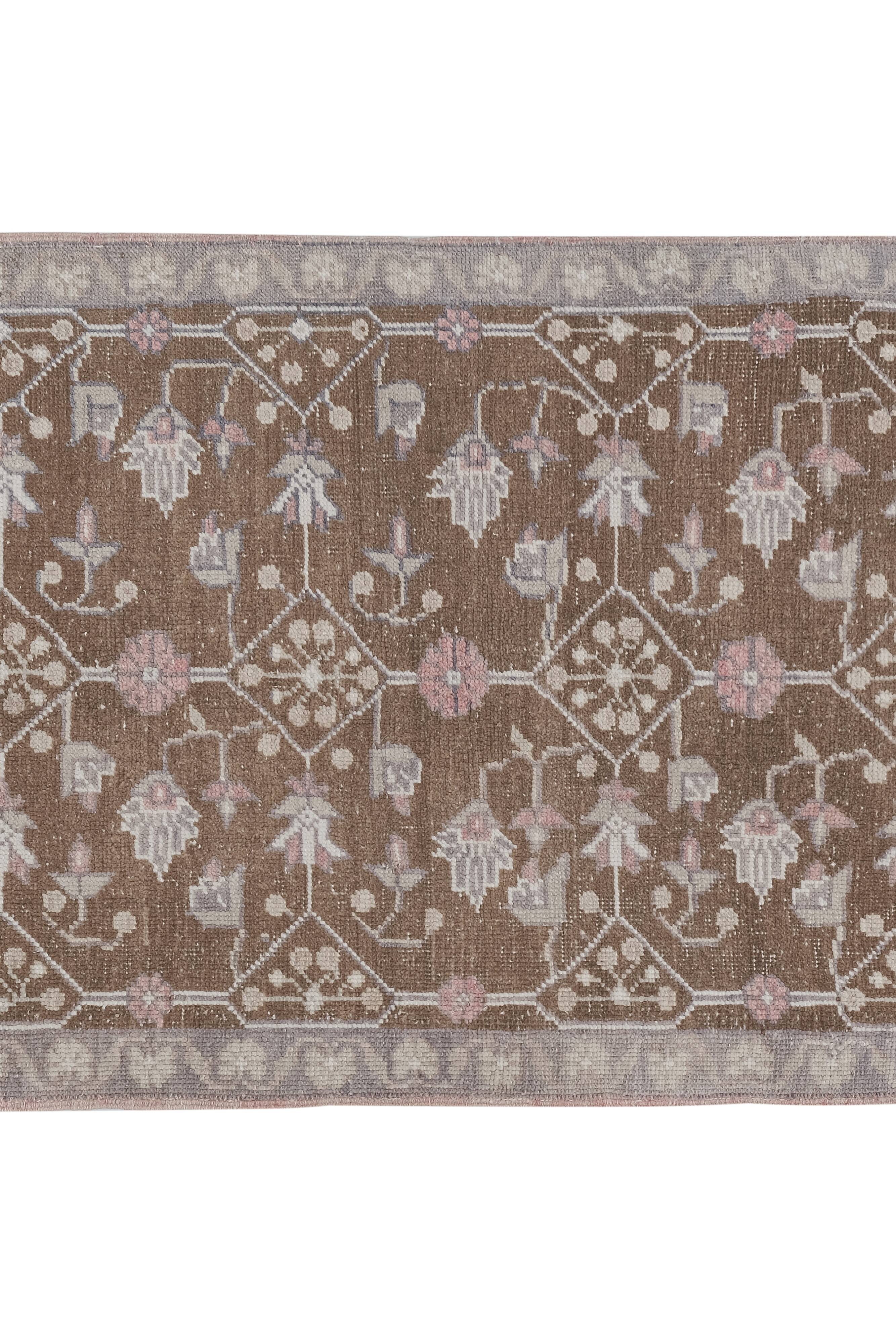 Vintage Turkish rug from Oushak, hand-woven 94x162 cm