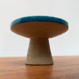 Danish ceramic candlestick from the mid-century by Herman A. Kähler for Hak, 1960s.