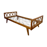 Old French design bed from the 50s daybed with vintage compass feet