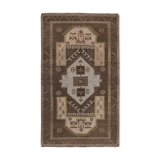 Vintage Brown Turkish Kars Rug with Mid-Century Modern Style 5'10" X 10'