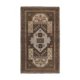 Vintage Brown Turkish Kars Rug with Mid-Century Modern Style 5'10" X 10'