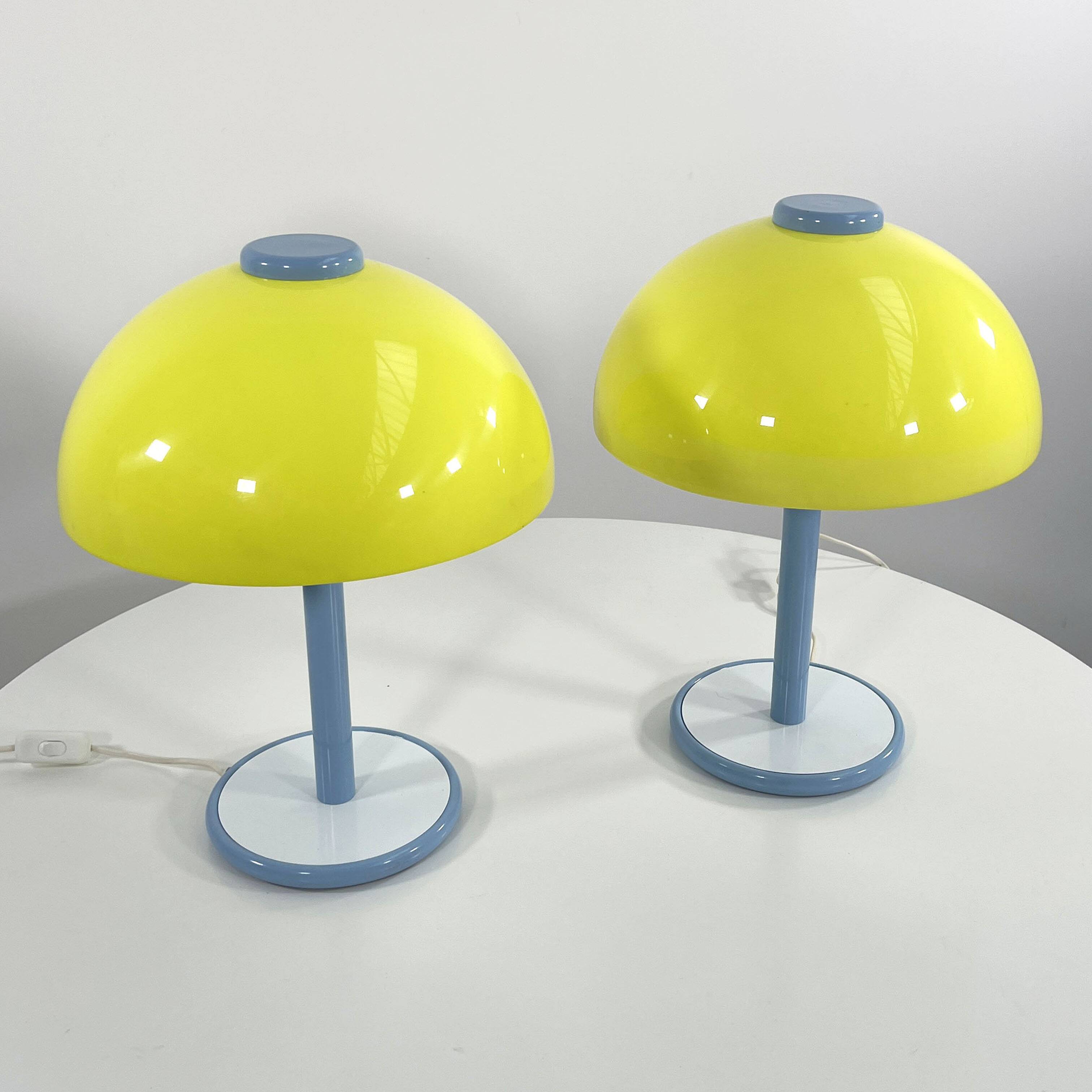 Postmodern Blue and Yellow Lamp, 1980