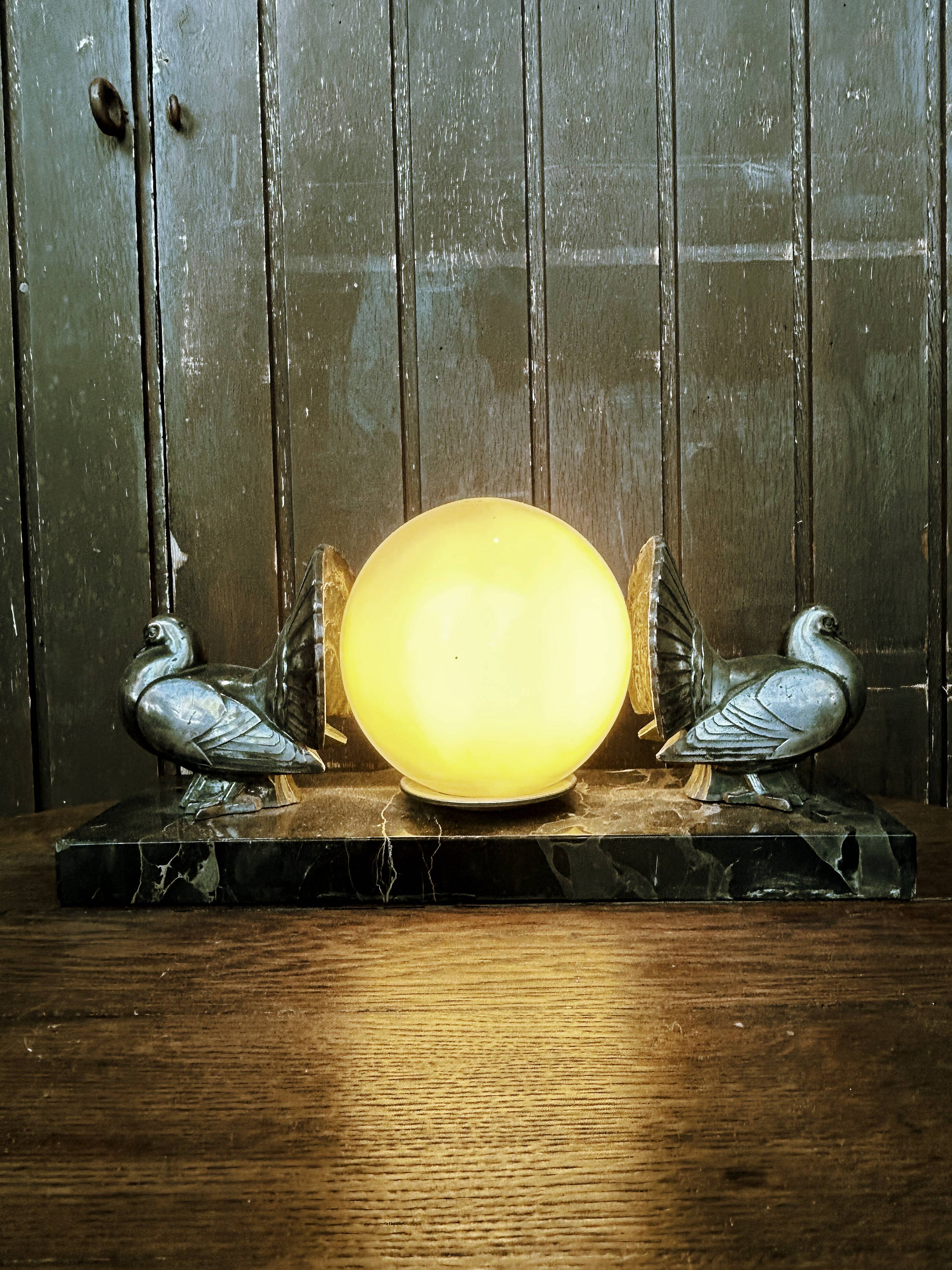 Vintage Art Deco lamp signed Perrina.