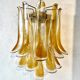 Paire appliques Murano verre fumé - cognac