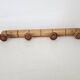 Vintage wooden wall coat rack in bamboo style (4 hooks) 50s 60s