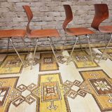 Set of 4 stackable chairs Flototto design Adam Stegner 60s vintage