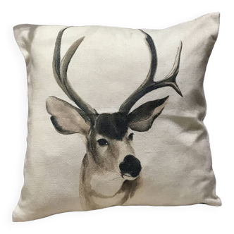 Coussin tête de cerf