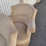 Paire de fauteuils crapaud