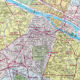 Vintage map 1970 Paris and its neighborhoods