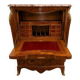 Important Louis XV secretary, in floral marquetry and rich.