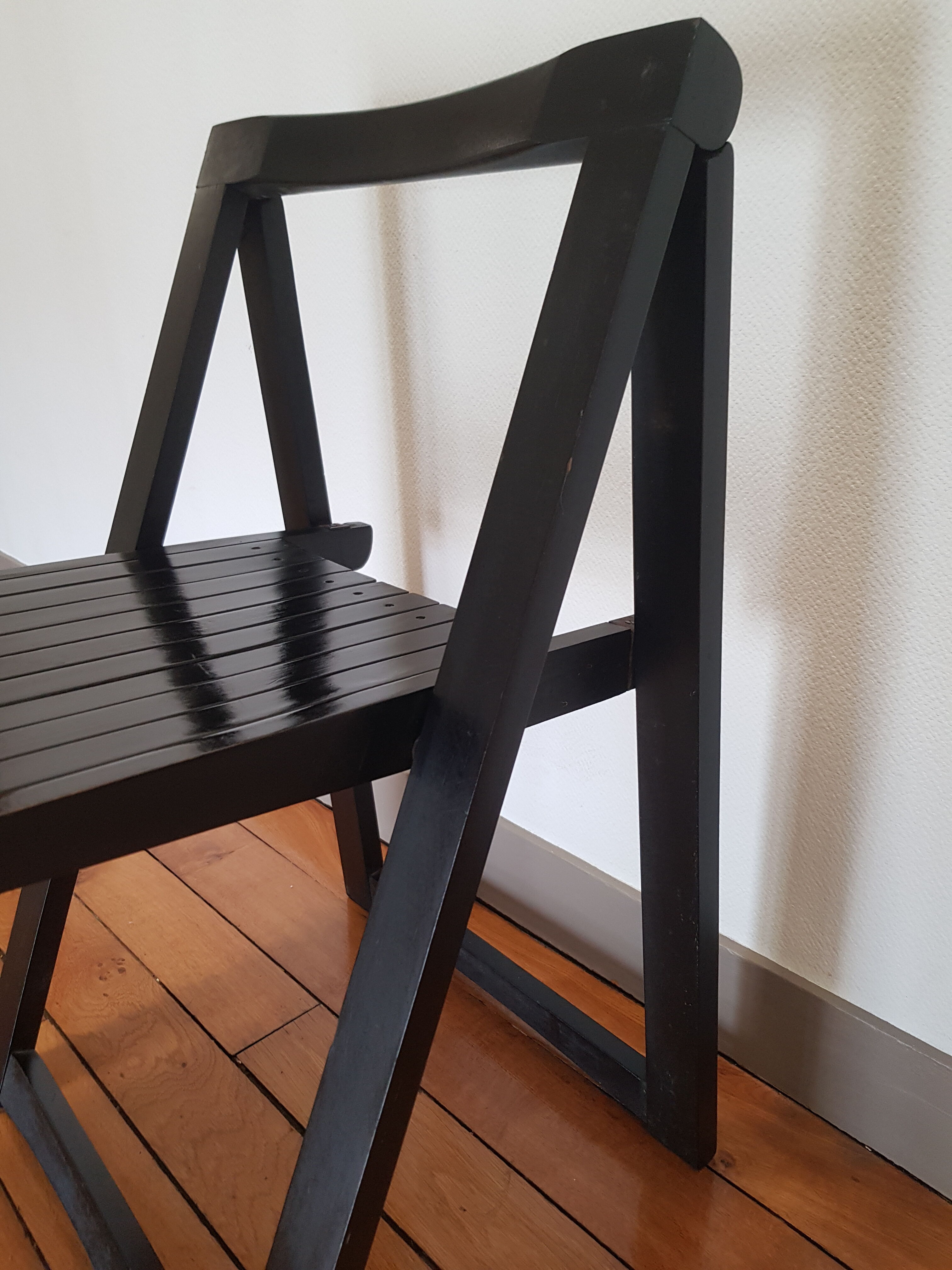 Chaise pliante noire