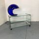 Table d'appoint vintage en verre Space Age par Gallotti & Radice, Italie 1970