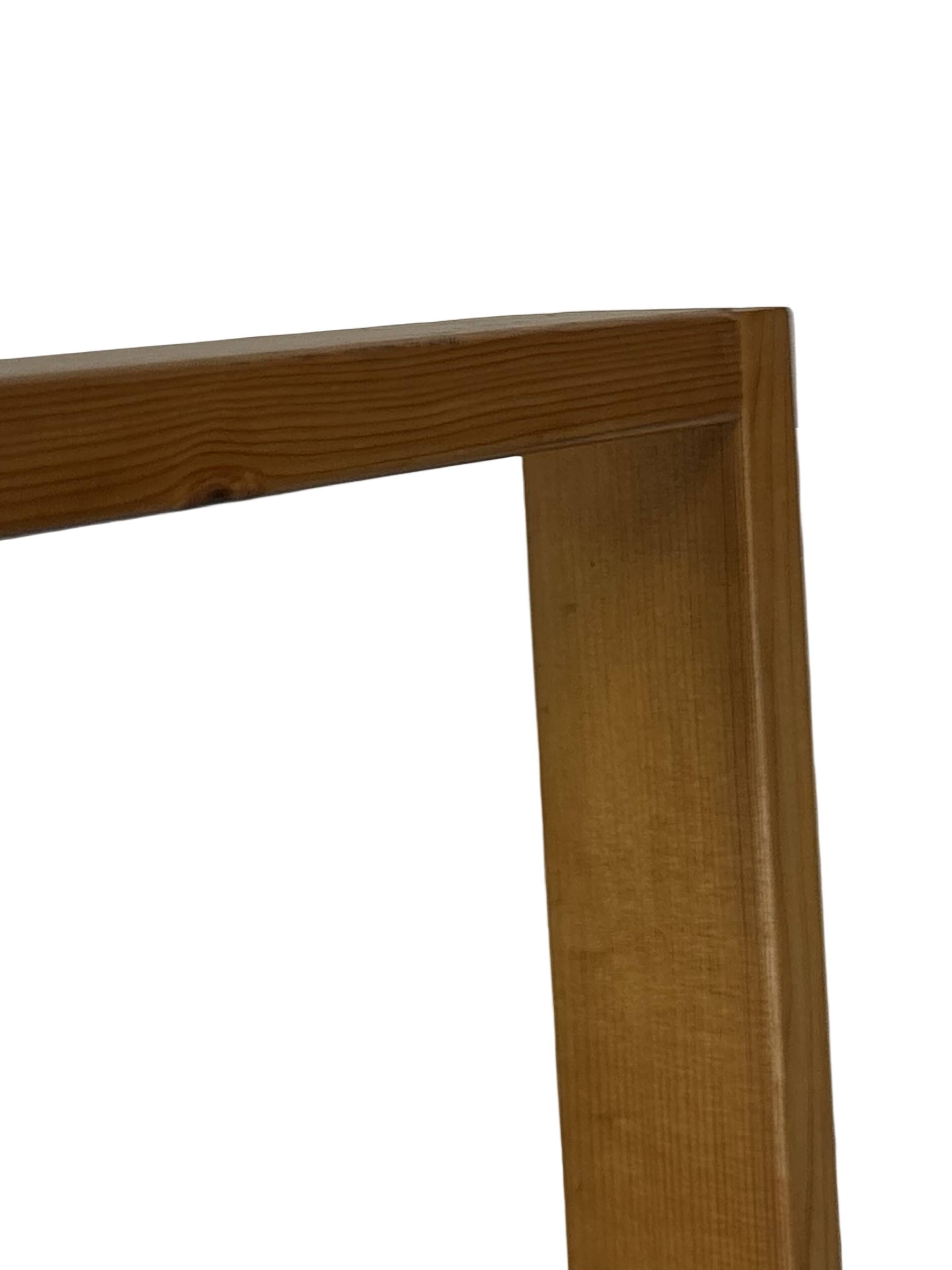 Vintage Scandinavian modern pinewood slatted bench from the 1960's