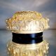 Vintage baguette in ceiling glaze lamp, bubble relief space age, 1970s